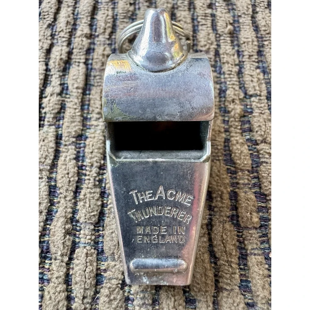 VINTAGE, THE ACME THUNDERER, WHISTLE WITH CORK BALL - MADE IN ENGLAND